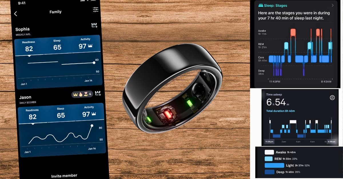 alt=Anillo sobre mesa de bamboo, muy moderno"